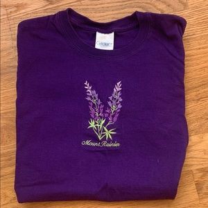 Vintage Embroidered Lavender Mount Rainer Baby-Tee